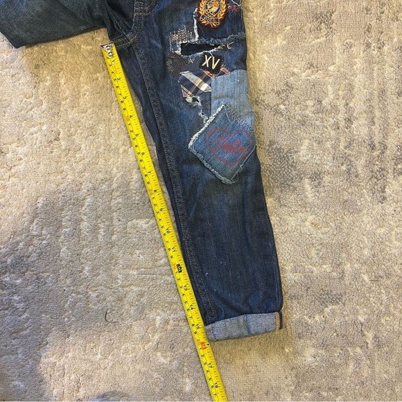 Polo Ralph Lauren Astor Slim Boyfriend 4T Girls Toddler Jeans With Patches - Picture 15 of 15